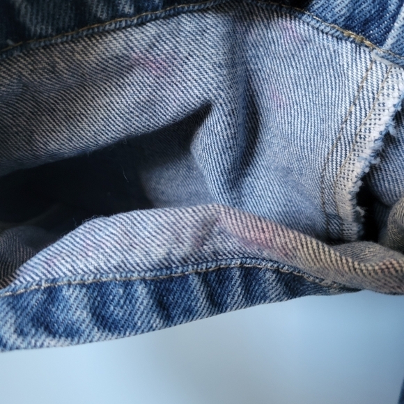 Vntg Viridiana Farm Bib Denim Overall Blue Size YOUTH Size 16 Adult XS-S? - Picture 6 of 13